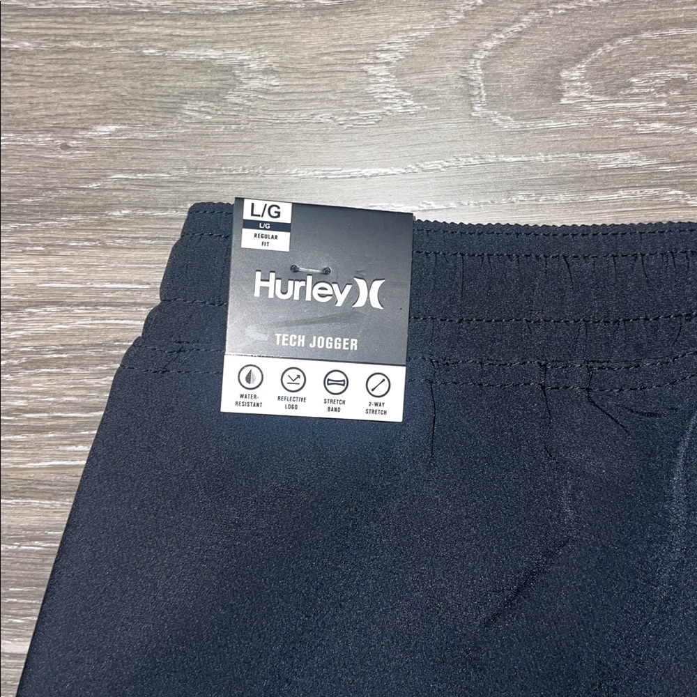 Hurley Black Joggers with Zippered Pockets - Picture 4 of 5